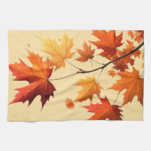 Authumn leaves Kitchen towel light yellow Theedoek (Horizontaal)