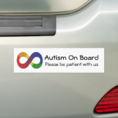 Autism aan boord van Bumpersticker - Infinity-symb (Op auto)