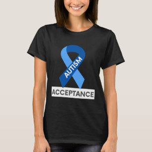 Autism Acceptance Blue Ribbon T-shirt