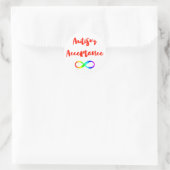 Autism Acceptatie Infinity Symbool Ronde Sticker (Tas)
