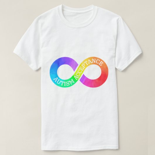 Autism Acceptatie Infinity Symbool T-shirt (Design voorkant)