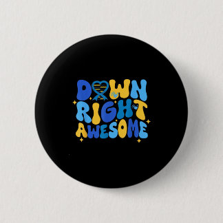Autism adhd down syndrome awareness 321 down right ronde button 5,7 cm