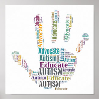 Autism Advocate et Educate Poster GoTeamKate