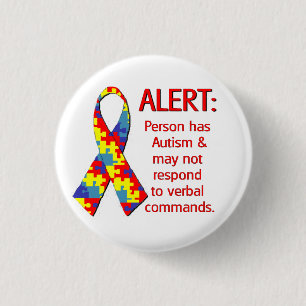 Autism Alert 1 Ronde Button 3,2 Cm