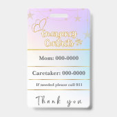 Autism Alert Autistic Contact Badge (Dos)