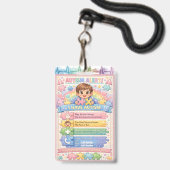 Autism Alert Nonverbal Autistic Contact Badge (Face avec cordon)