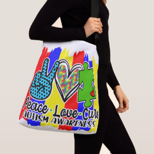 Autism - All-Over-Print Cross Body Bag, Groot Crossbody Tas