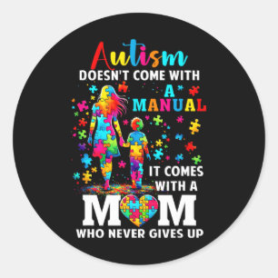 Autism Awareness 2025 heeft geen handleiding Ronde Sticker