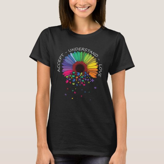 Autism Awareness Accept Understand Love Support Au T-shirt (Voorkant)