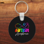 Autism Awareness Acceptance Infinity Symbol Advoca Sleutelhanger (Voorkant)