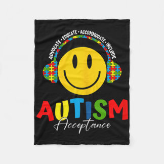 Autism Awareness Acceptance Special Education Teac Fleece Deken