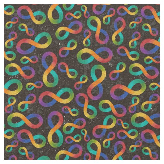 Autism Awareness Acceptation Infinity Rainbow Loop Stof (Close Up)