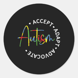 Autism Awareness Accepteren Advocate aanpassen Ronde Sticker