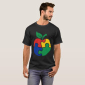 Autism Awareness Apple puzzle Autism T-shirt (Voorkant volledig)