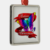 Autism Awareness Banner Metalen Ornament (Rechts)