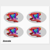 Autism Awareness Banner Ovale Sticker (Vel)