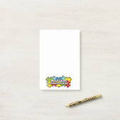 Autism Awareness Banner Post-it® Notes (Op bureau)