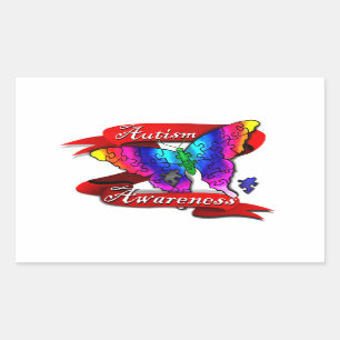 Autism Awareness Banner Rechthoekige Sticker