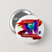 Autism Awareness Banner Ronde Button 5,7 Cm (Voorkant /achterkant)
