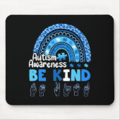 Autism Awareness Be Kind Asl Hand Sign Language  Muismat (Voorkant)