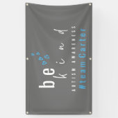 autism awareness be kind blue #team name custom  spandoek (Verticaal)