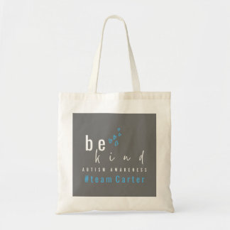 autism awareness be kind blue #team name custom  tote bag
