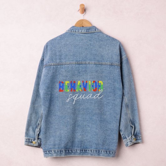 Autism Awareness Behaviad Squad Special Education Denim Jacket (Hangar)