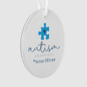 autism awareness blue puzzle piece #team name (devant)