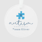 autism awareness blue puzzle piece #team name (devant)