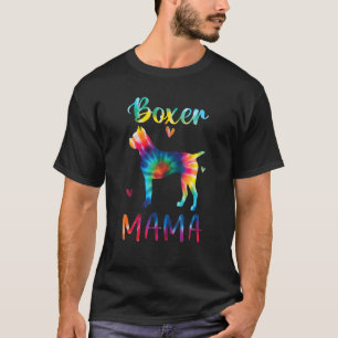 Autism Awareness Boxer Mama Tie Dye Dog Mama T-shirt