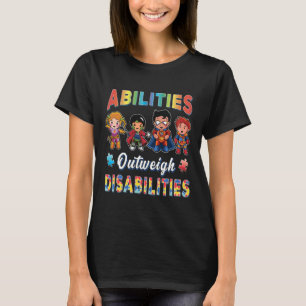 Autism Awareness Boy Abilities Outweigh Disabiliti T-shirt