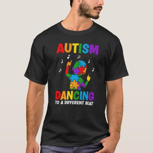 Autism Awareness Boys Autism Dancing To A Differen T-shirt (Voorkant)