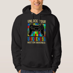 Autism Awareness Boys Girls Video Game Controller Hoodie