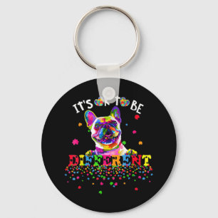 Autism Awareness Bulldog Hondenliefhebber Gifts fo Sleutelhanger