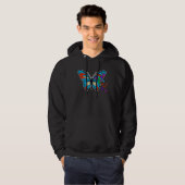 Autism Awareness Butterfly Puzzle Pieces Support A Hoodie (Voorkant volledig)