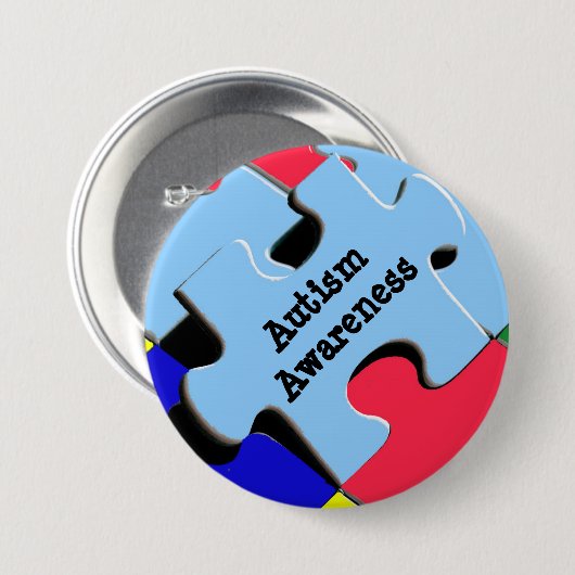 Autism Awareness Button Puzzle Piecks (Voorkant /achterkant)