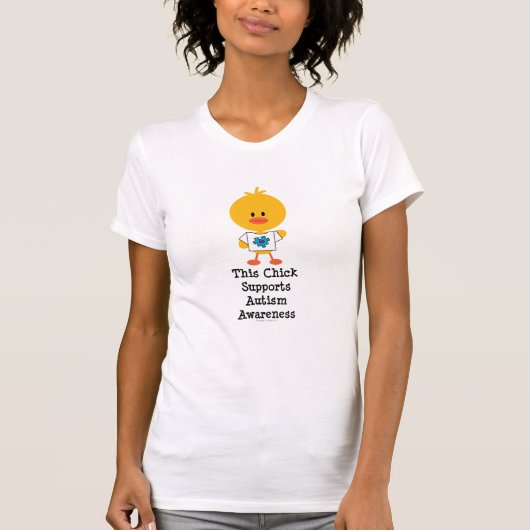 Autism Awareness Chick Distsed Tee Shirt (Voorkant)