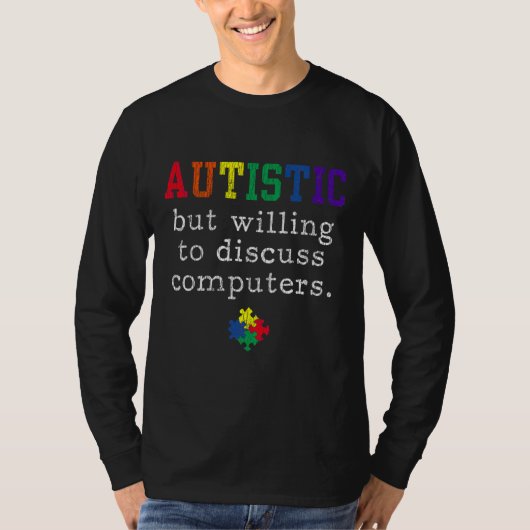 Autism Awareness Computer Engineer Autistic Kinder T-shirt (Voorkant)
