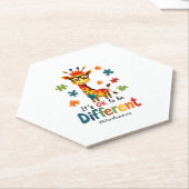 Autism Awareness Cute Giraffe Animal Its Ok To Be Kartonnen Onderzetters (Schuin)