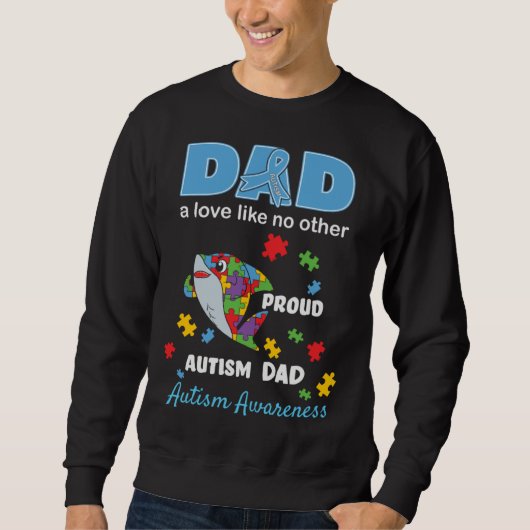 Autism Awareness Dad Father Love Proud Autism Son  Trui (Voorkant)
