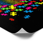 Autism Awareness Daisy Flower Accepteren Begrip Lo Poster (Hoek)