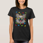 Autism Awareness Day Chihuahua Puzzle Sunbril D T-shirt (Voorkant)