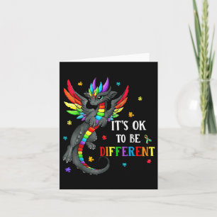 Autism Awareness Day Dragon Gift, oké om dif te zi Kaart