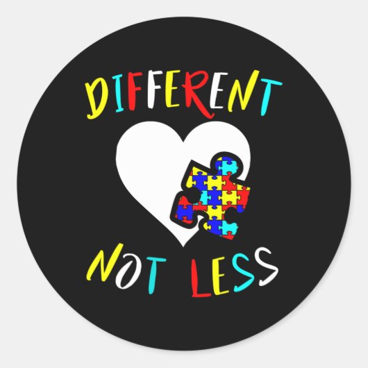 Autism Awareness Design Gift ander niet minder voo Ronde Sticker (Voorkant)