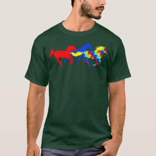 Autism Awareness Differentiated Horses T-shirt