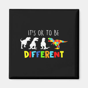 Autism Awareness Dinosaur Kind boezemt het op zijn Magneet