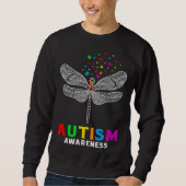 Autism Awareness Dragonfly Puzzle Pieces Support A Trui (Voorkant)