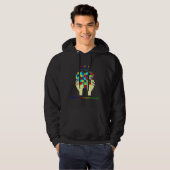 Autism Awareness Educate Love Support Avocate Hoodie (Voorkant volledig)