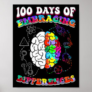 Autism Awareness Embrace Differences 100 Days Of S Poster