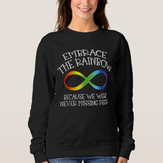 Autism Awareness Embrace The Rainbow Infinity Anti Trui (Voorkant)